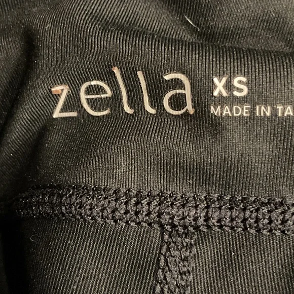 Zella Black Leggings with White Striping, Size XS - Picture 2 of 6